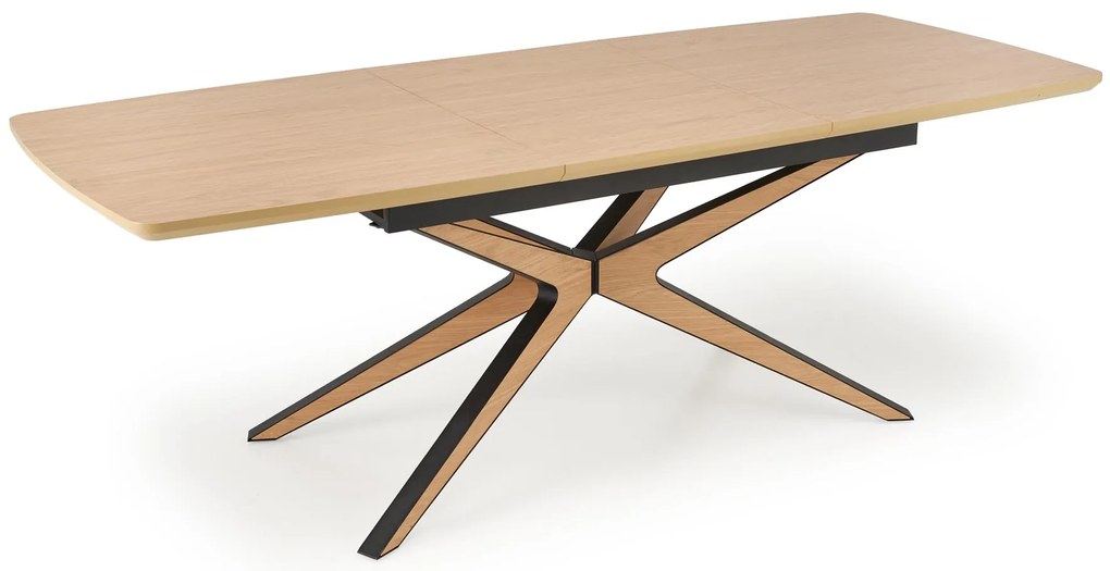 Stół do jadalni rozkładany MDF naturalny 160-220/90/76 cm JAMES