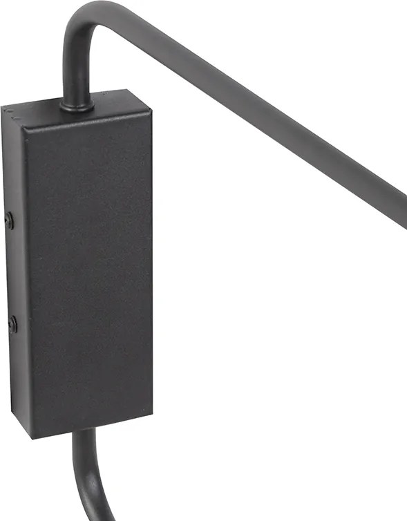 Designerska lampa ścienna czarna 2-światłowa regulowana - Lune