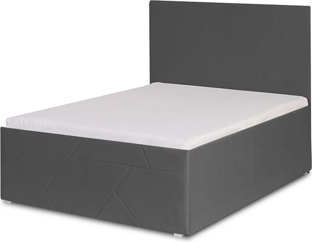 Łóżko TONY 180x200 cm Pudrowy róż Z materacem