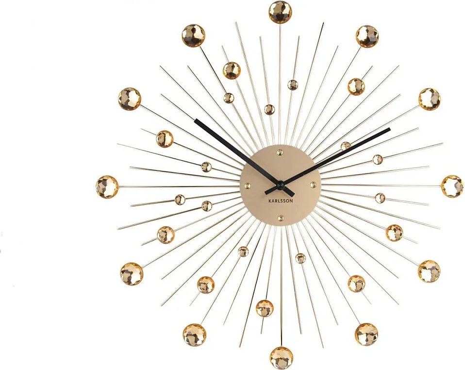 Zegar ścienny Sunburst duży - złoty - Ø50cm