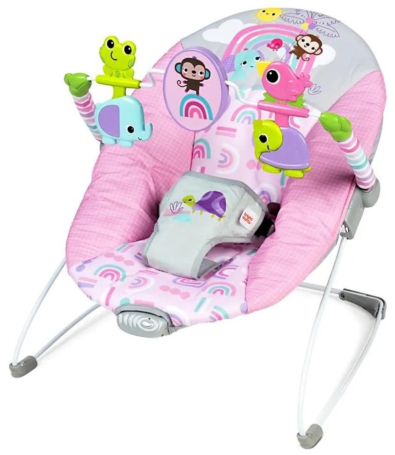 Bright Starts - Wibrujący bujaczek dla dziecka PINK PARADISE 1xLR14