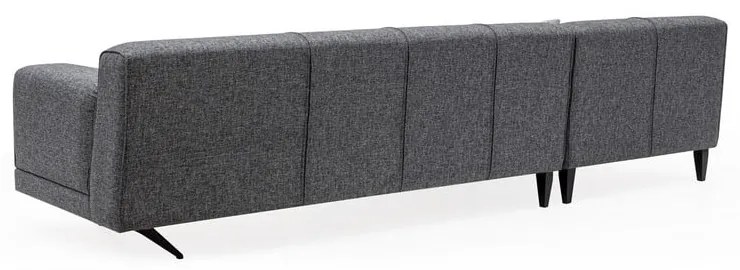 Ciemnoszara sofa narożna Artie Jivago, narożnik lewy