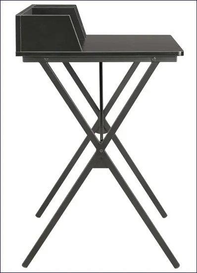 Czarne metalowe biurko z przegródkami P2-T70