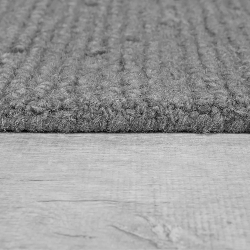 Szary wełniany dywan tkany ręcznie 160x230 cm Harris Boucle – Flair Rugs