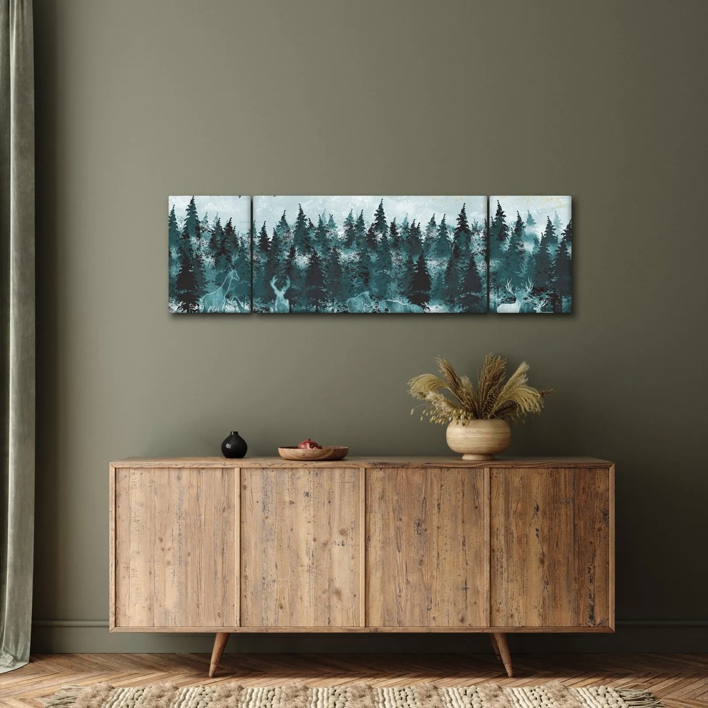 Obraz - Zwierzęta w lesie (170x50 cm)