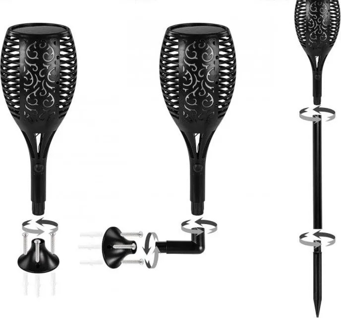 VOLTRONIC Zestaw lamp solarnych 51 LED, 4 szt