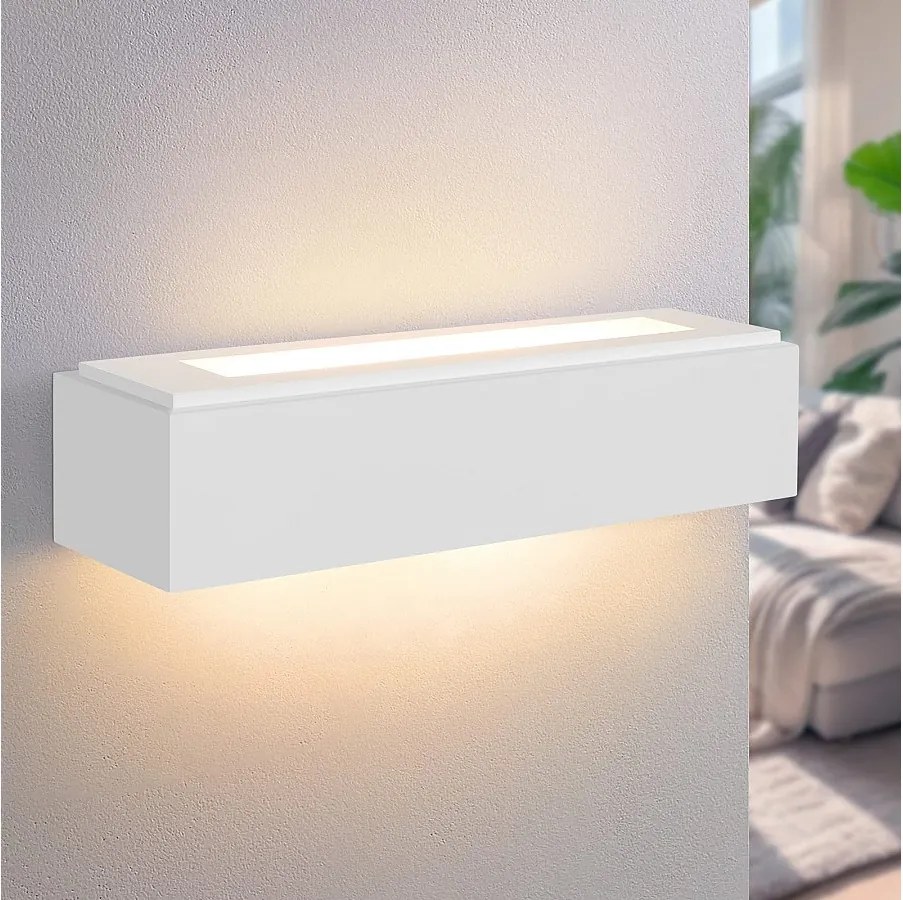 NETTLIFE Nowoczesna lampa ścienna G9 White Plaster do korytarza, schodów, w górę i w dół