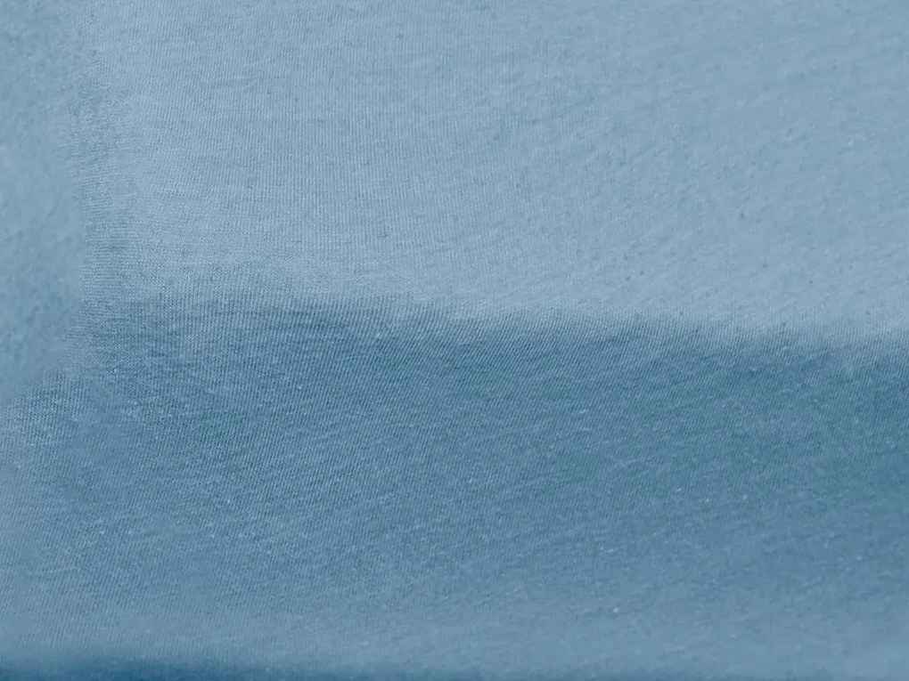 PrzytulneMieszkanie.pl Jersey prześcieradło jasno niebieskie 70 x 140 cm dla dziecka