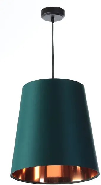 Zielona lampa wisząca stożek z wnętrzem rose gold - 3X S403 M1-T83