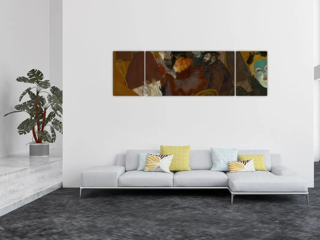 Obraz - Henri de Toulouse-Lautrec, At the Moulin Rouge, reprodukcje (170x50 cm)