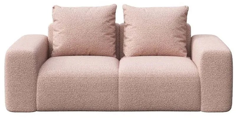 Różowa sofa z materiału bouclé 212 cm Monce – Rodier