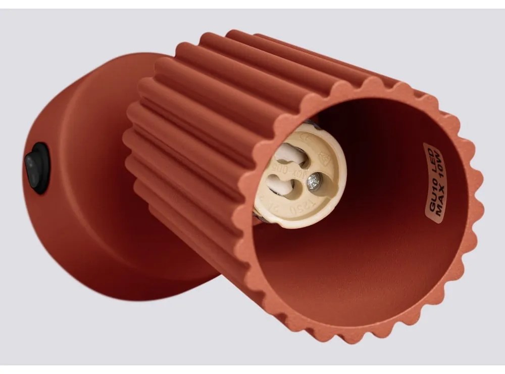 Ceglasta lampa punktowa 8x16 cm Gleam – Sollux