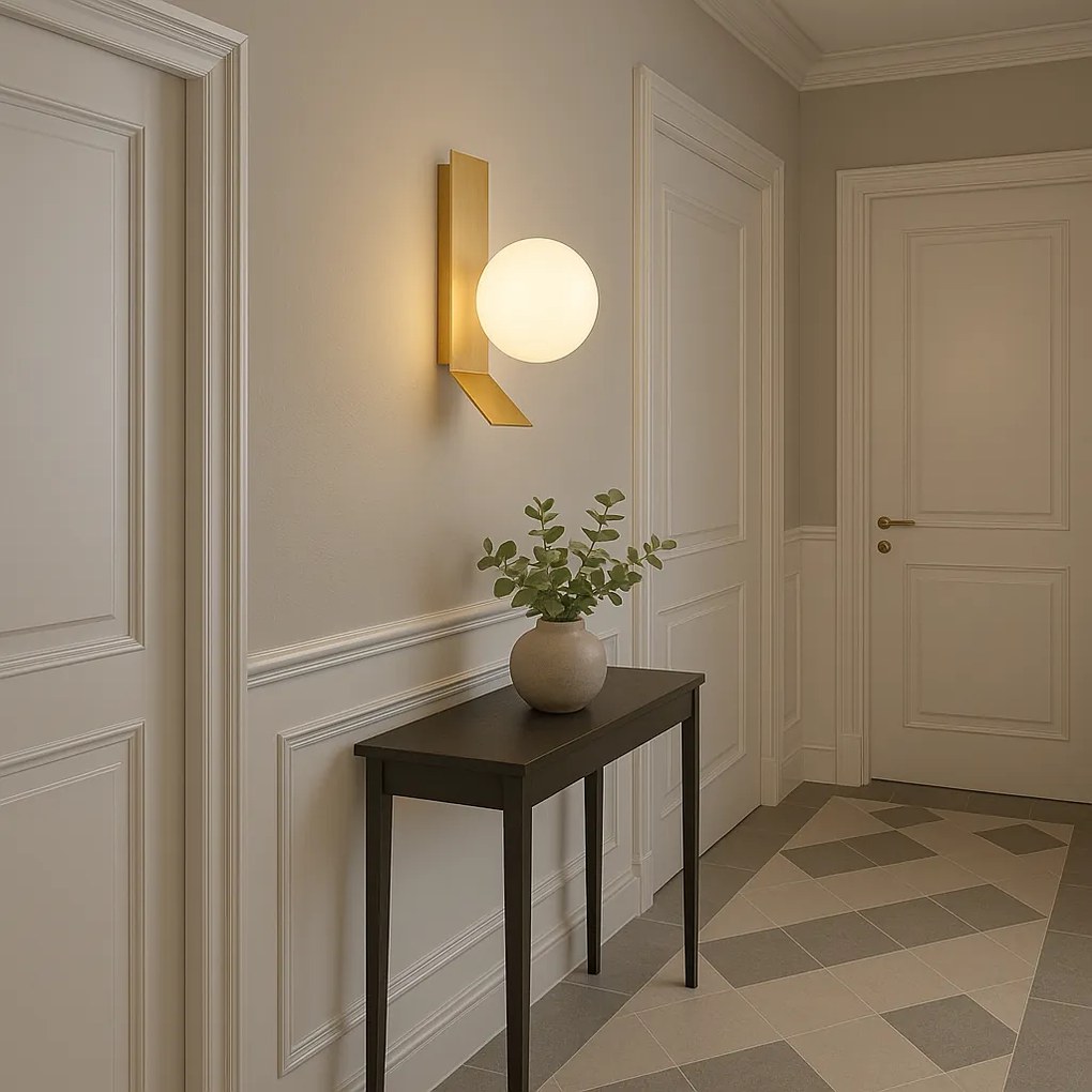 Kinkiet ścienny APP1759-1W Brush Gold/White