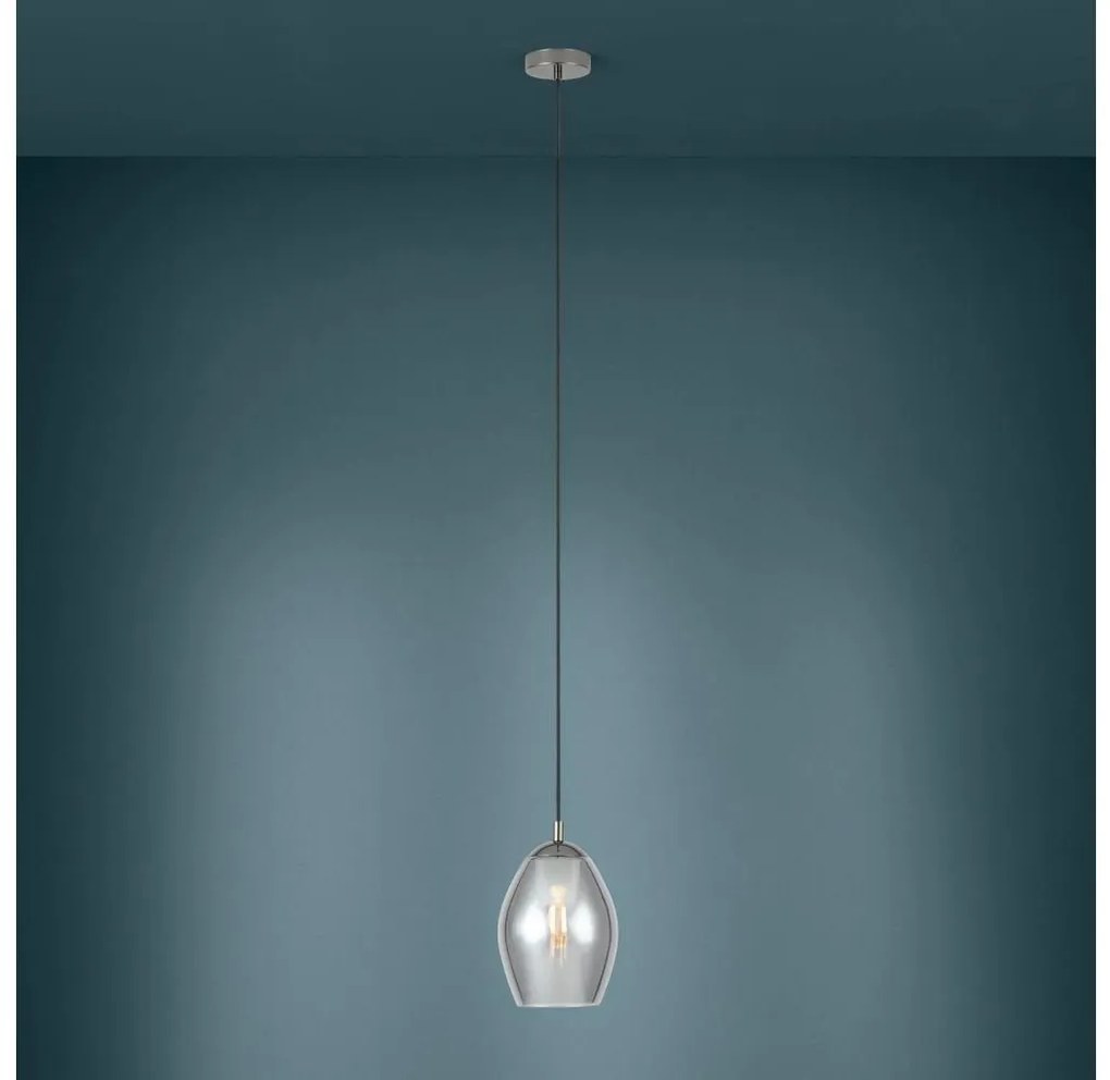 Eglo 39564 - Żyrandol na lince ESTANYS 1xE27/60W/230V dymny