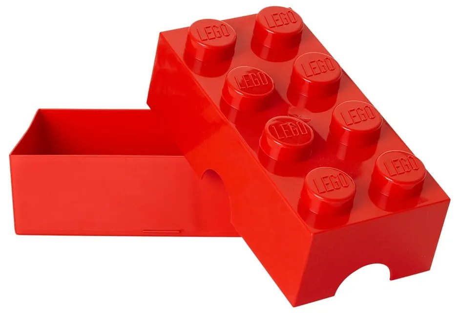 Czerwony plastikowy pojemnik dziecięcy 20x10x7 cm – LEGO®