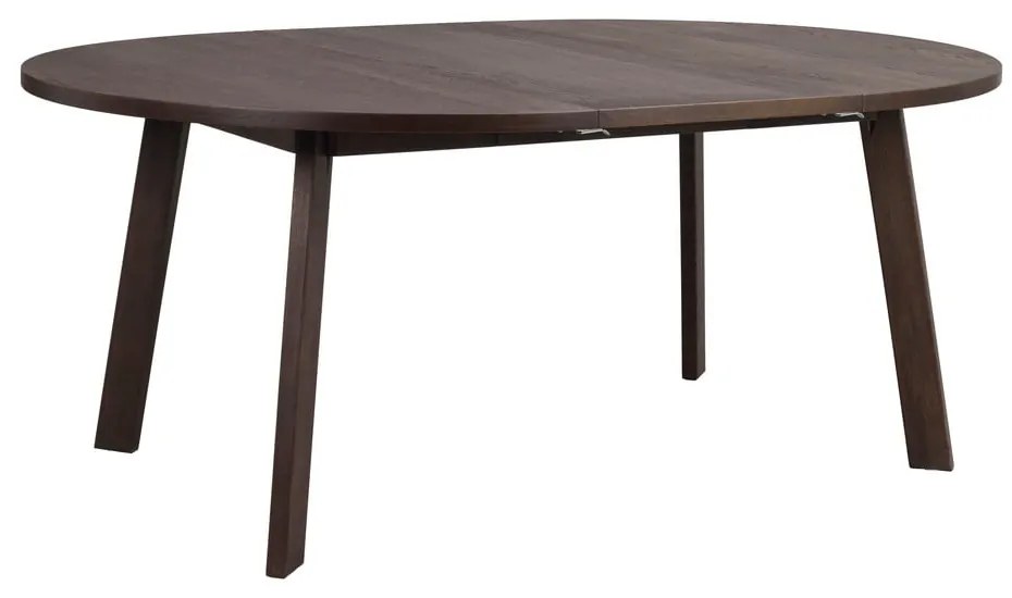 Ciemnobrązowy okrągły rozkładany stół w dekorze dębu ø 130 cm Glenside – Rowico
