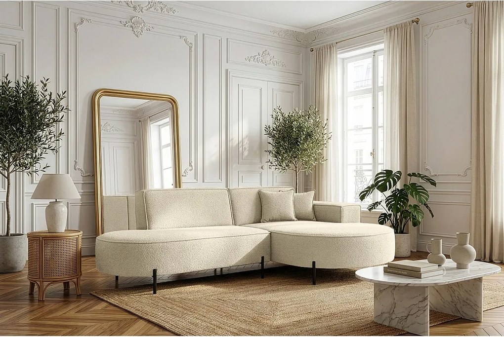 Narożnik Parma Studio Hills, do salonu, tkanina Quelle, prawy, beżowy (06)