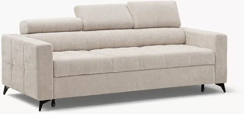 Sofa Nardo z funkcją spania - jasny beżowy szenil Vibe 06