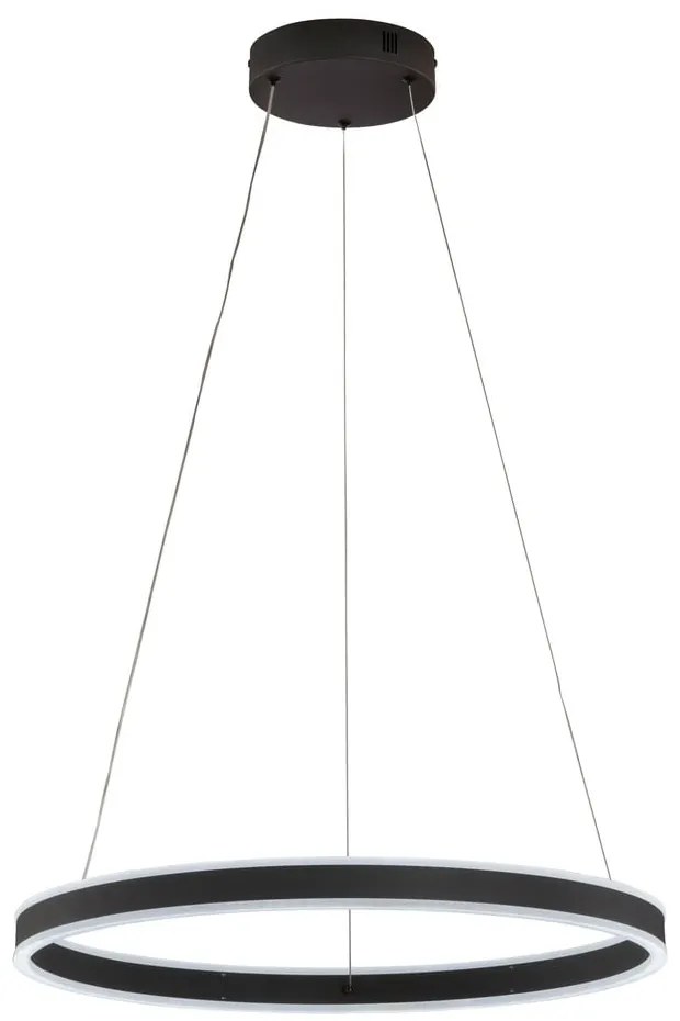 Czarna lampa wisząca LED ze zdalnym sterowaniem i ściemniaczem ø 60 cm Sirko – Fischer & Honsel