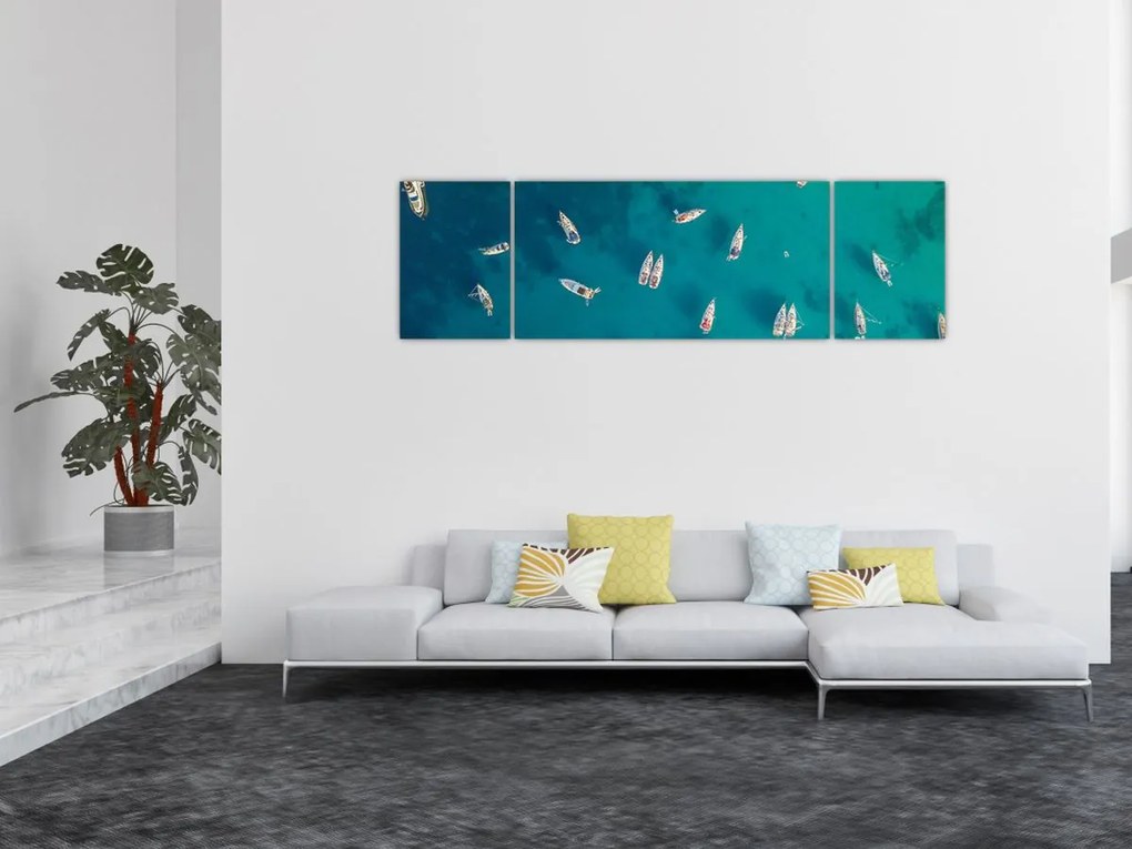 Obraz - Żaglówki (170x50 cm)