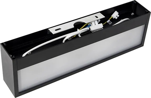 Designerska Kinkiet podłużny czarny 35 cm - Houx