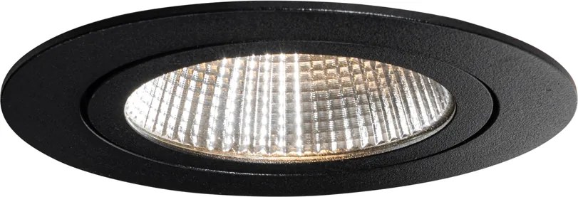 Zestaw 6 reflektorów wpuszczanych czarnych 9,5 cm z LED 1300 lm ściemnialne IP65 - Gaius