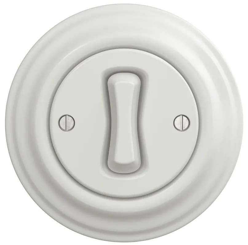 Kliklap - Retro łącznik krzyżowy z ramką nr 7 biały