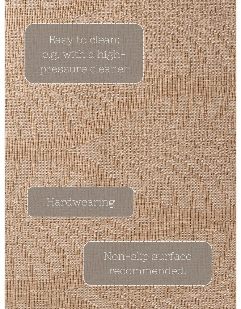 Chodnik odpowiedni na zewnątrz w beżowo-śmietankowym kolorze 80x250 cm Duet Liora – NORTHRUGS
