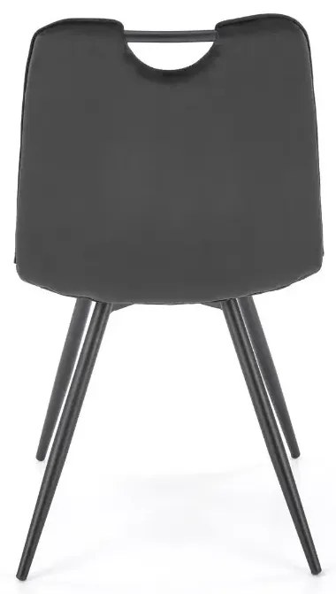 Krzesło tapicerowane K521 VELVET czarne HALMAR