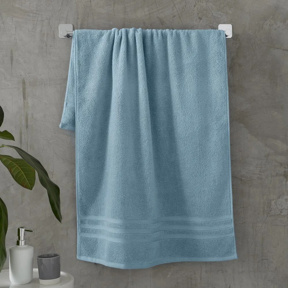 Niebieski bawełniany ręcznik kąpielowy frotte 70x120 cm Zero Twist – Catherine Lansfield