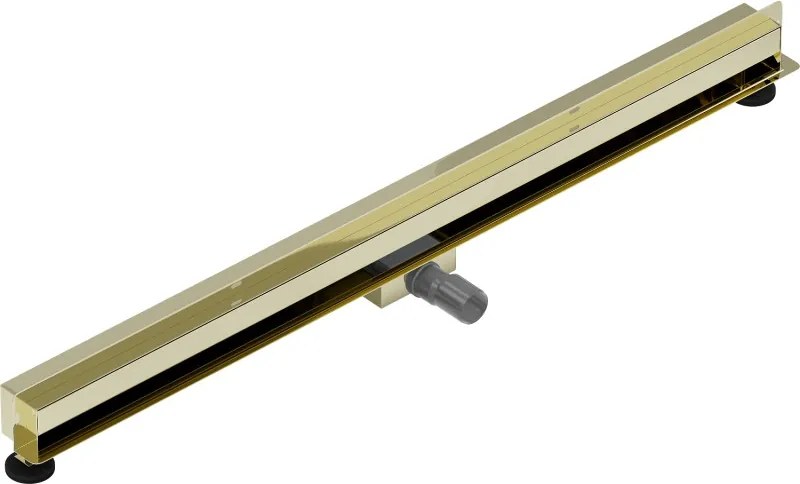 Mexen Flat Wall odpływ liniowy ścienny 2w1 110 cm, złoty - 1530110