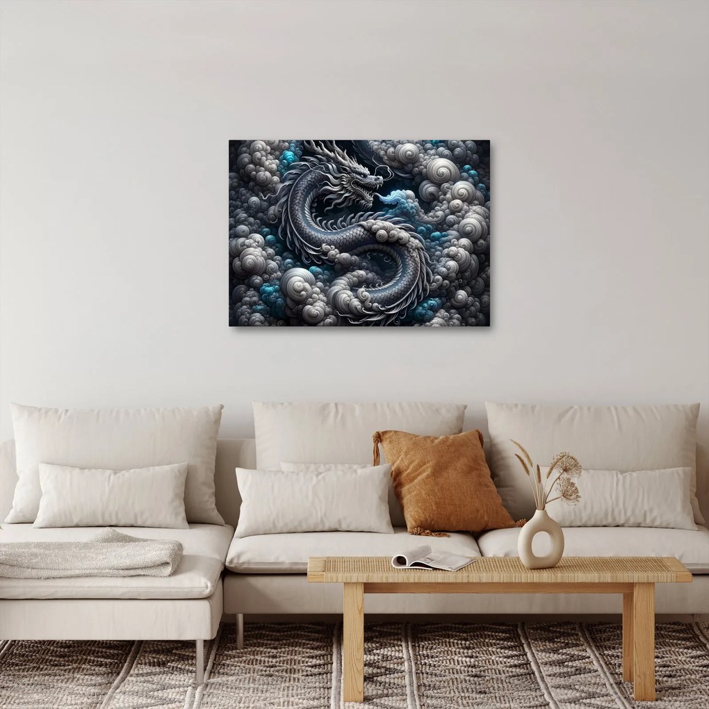 Obraz – Smok w dymie (70x50 cm)