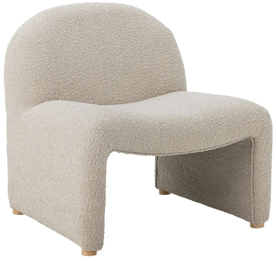 Kremowy fotel z materiału bouclé Neel – Bloomingville