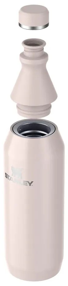 Jasnoróżowa butelka ze stali nierdzewnej 600 ml All Day Slim – Stanley