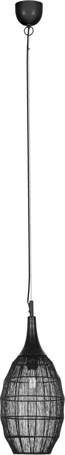 Lampa wisząca w kolorze matowej czerni z metalowym kloszem Soraya – Trio