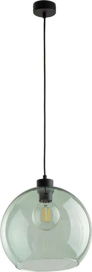 Lampa wisząca na przewodzie CUBUS 1xE27/15W/230V czarna/dymna zieleń