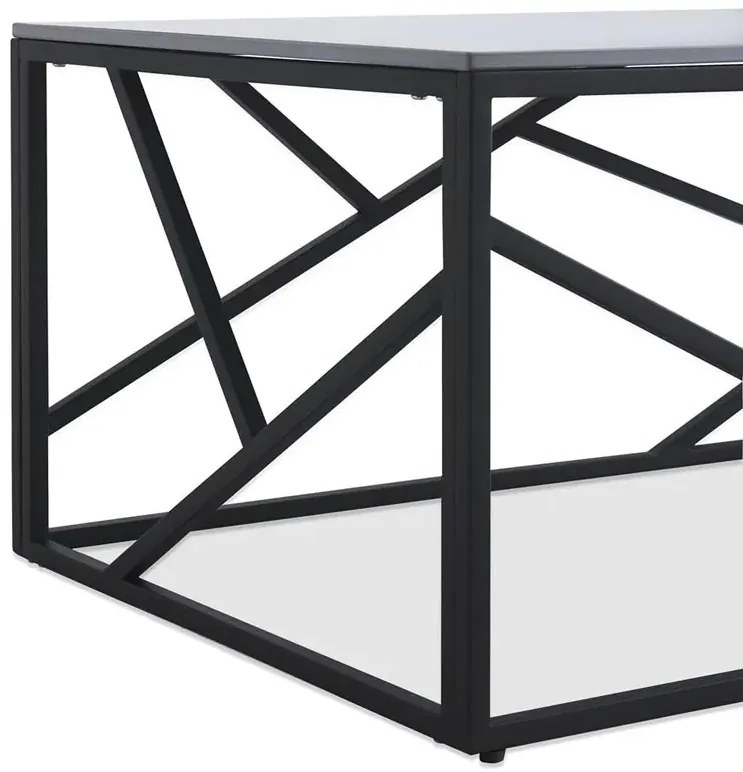Loftowa ława z blatem popielaty marmur M6-F78