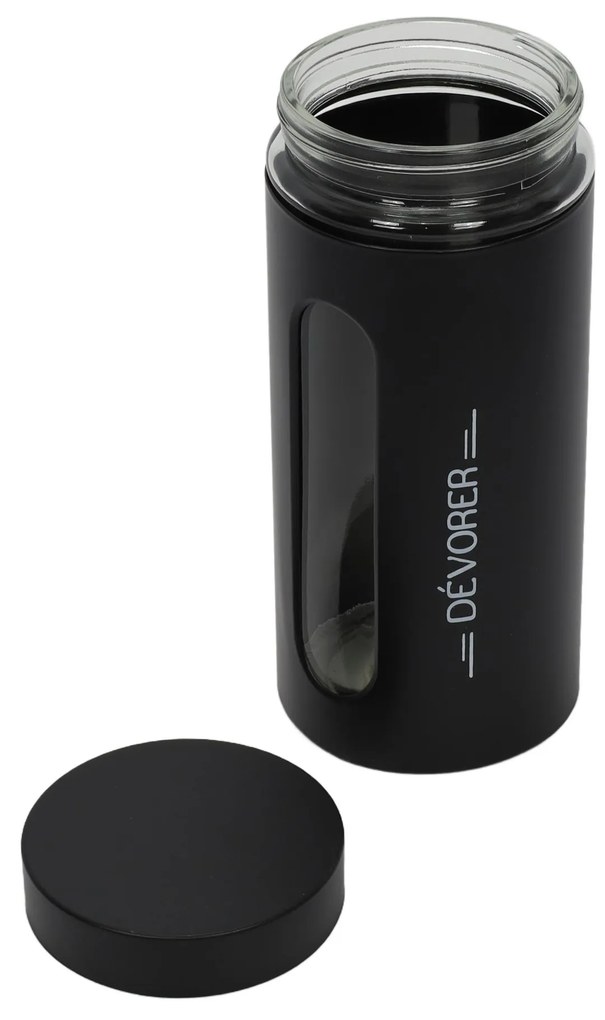 Pojemnik szklany na żywność BLACK, 1250 ml