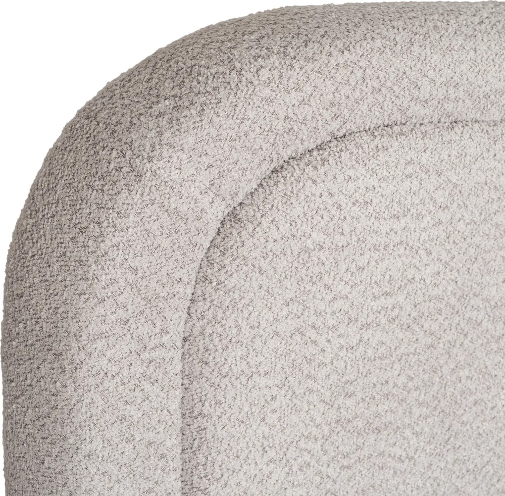 Łóżko Tapicerowane 160x200 cm HAGA ze Stelażem i Pojemnikiem Dwuosobowe Boucle Szare