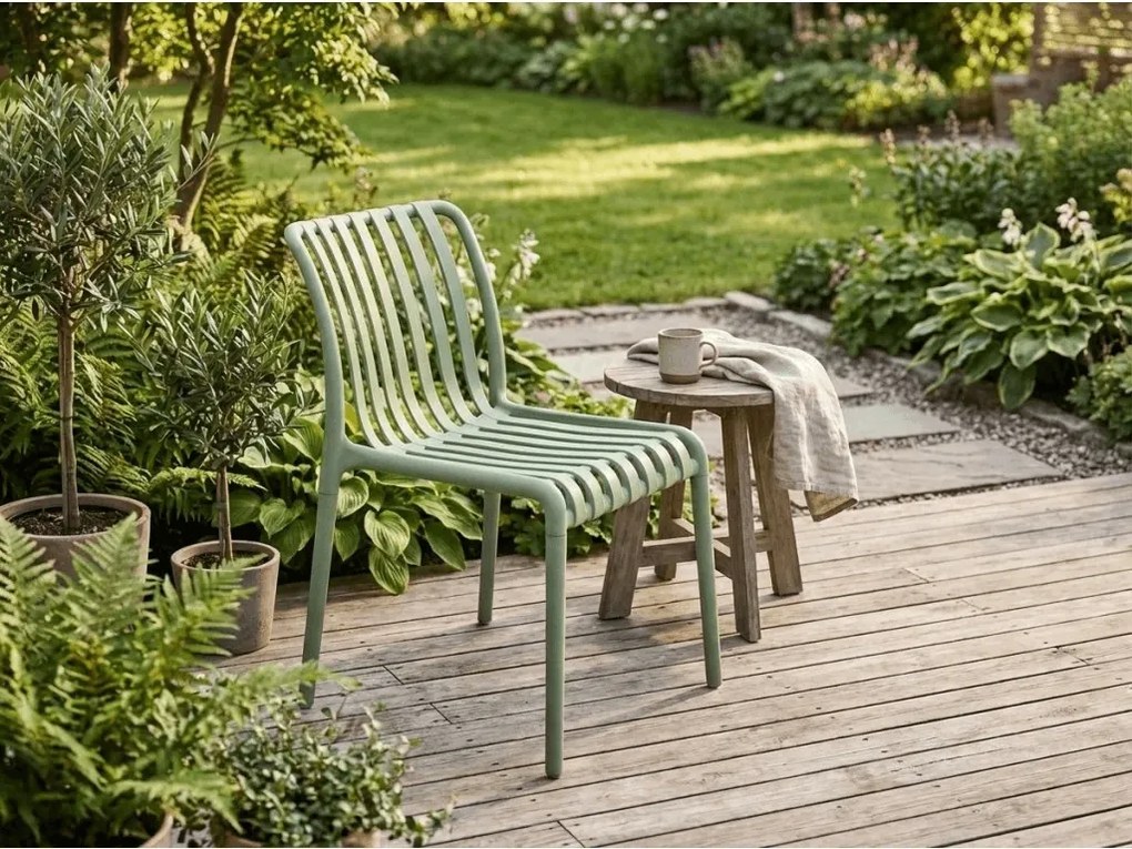 Plastikowe krzesło TREGO, zielone