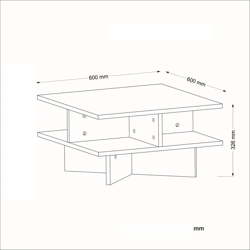 Stolik konferencyjny Hamton White and Walnut