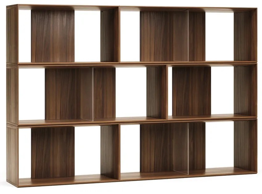 Modułowy system półek w dekorze orzecha 6 szt. 168x114 cm Litto – Kave Home