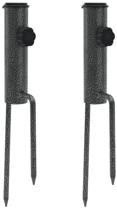 Komplet 2 stojaków na parasole z kołkami gruntowymi D1-T87