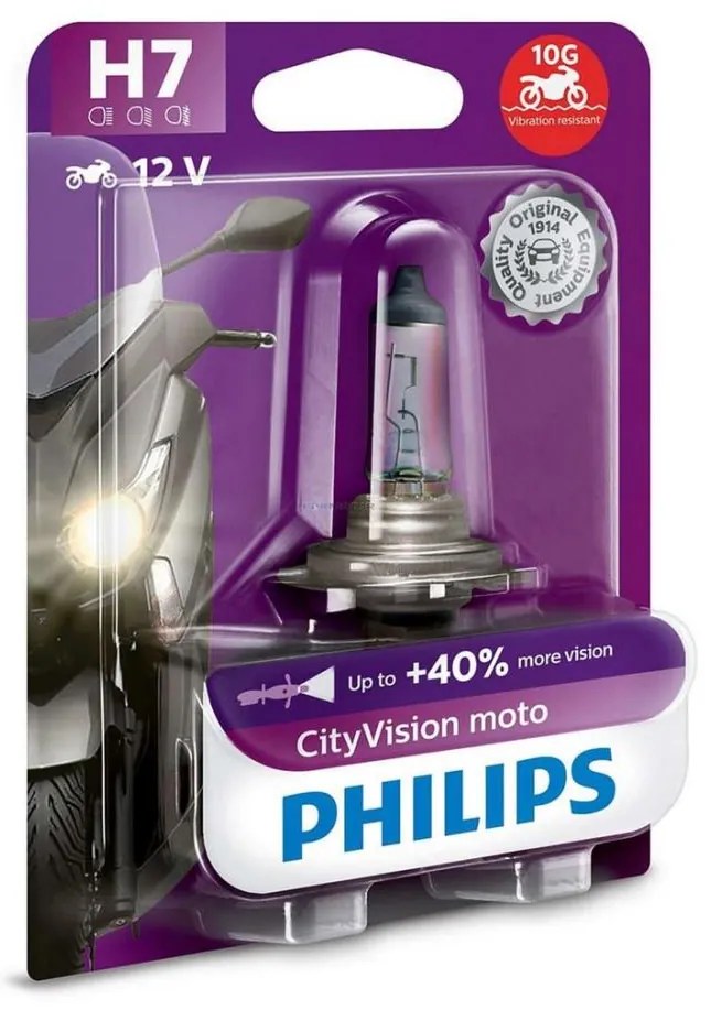 Żarówka motocyklowa Philips X-TREME VISION MOTO 12972CTVBW H7 PX26d/55W/12V