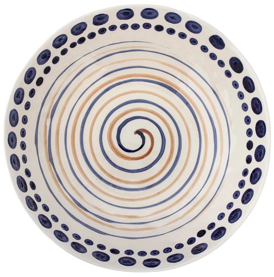 Ciemnoniebiesko-beżowa kamionkowa miska do serwowania ø 39 cm Shama – Bloomingville