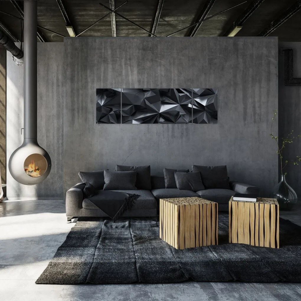 Obraz - Abstrakcja geometryczna (170x50 cm)
