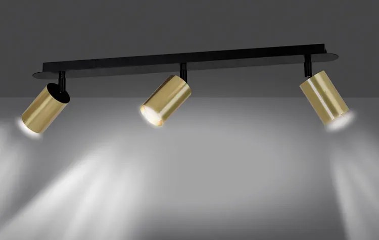 Czarno-złota nowoczesna lampa sufitowa - D084-Wersus