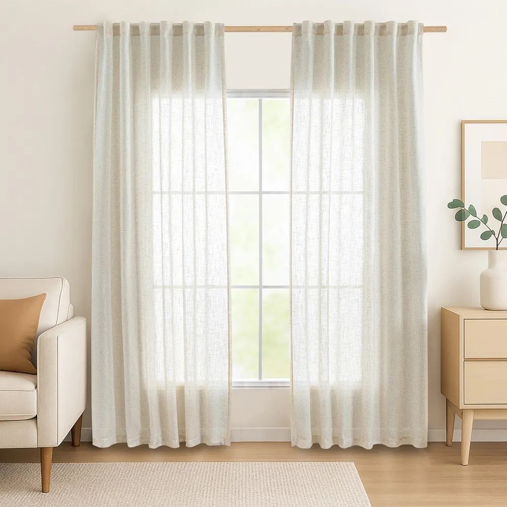 Zasłona w kolorze kości słoniowej 140x250 cm Velari – Restilo