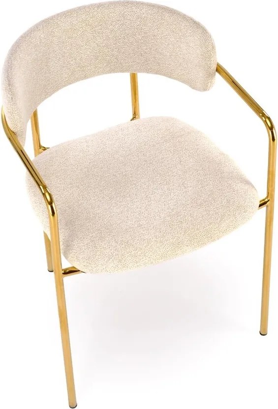 Krzesło na złotym stelażu K537 Halmar