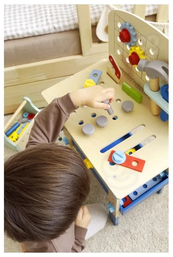 Tooky toy drewniany stół do majsterkowania warsztat